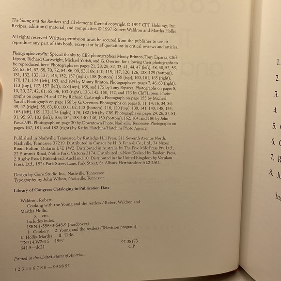 Cooking With The Young and the Restless Cookbook Recipes from Tv Soap Opera - Picture 4 of 15